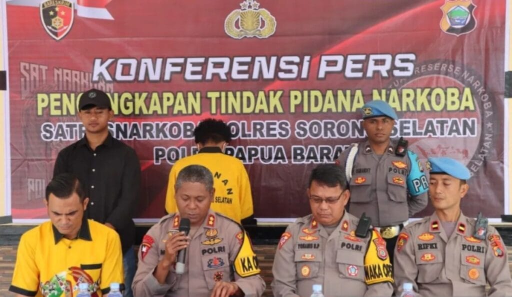 Polisi Memproses 14 Pelaku Kepemilikan Narkotika, di Sorong Selatan