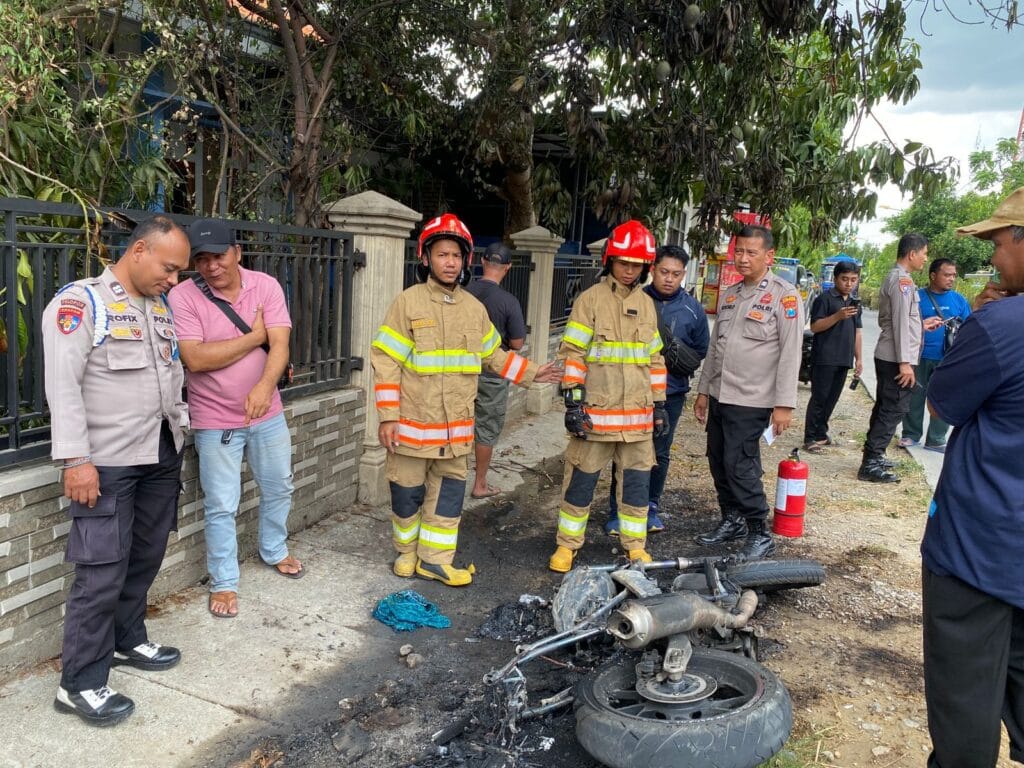 1 Unit Sepeda Motor Milik Warga Tuban, Terbakar Saat Perjalanan di Jalan PUK Sumberjo, Trucuk