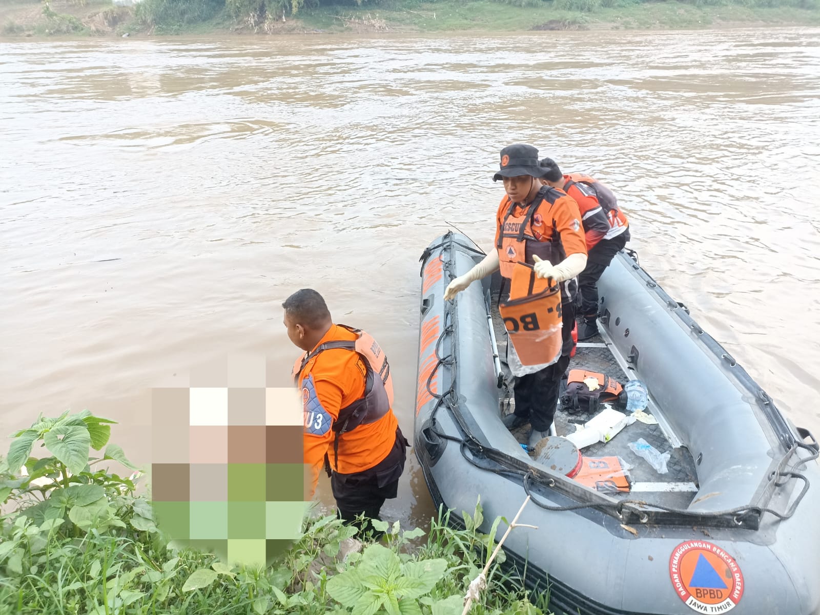 Jasad Wanita Tak Dikenali, Ditemukan Mengambang di Bengawan Solo, Desa Payaman, Ngraho