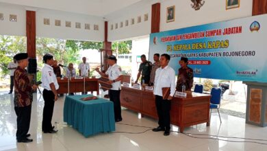 Mashadi Resmi Dilantik Menjadi Penjabat (Pj) Kepala Desa Kapas, Kecamatan Kapas