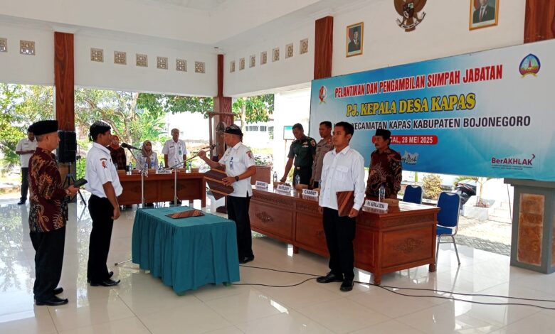 Mashadi Resmi Dilantik Menjadi Penjabat (Pj) Kepala Desa Kapas, Kecamatan Kapas Mashadi Resmi Dilantik Menjadi Penjabat (Pj) Kepala Desa Kapas, Kecamatan Kapas