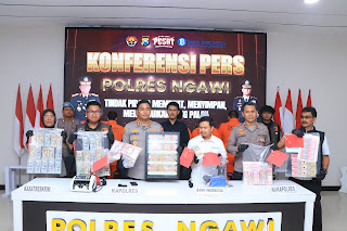 Polres Ngawi Berhasil Ungkap Peredaran Uang Palsu Lintas Provinsi