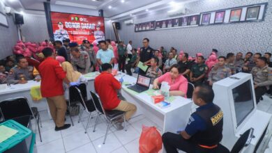 Sambut Hari Bhayangkara Ke-79 Polres Bojonegoro Gelar Bakti Sosial Berupa Donor Darah