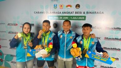 Di Porprov IX Jatim 2025, Cabor Angkat Besi Kontingen Bojonegoro, Raih 1 Emas, 2 Perak dan 1 Perunggu