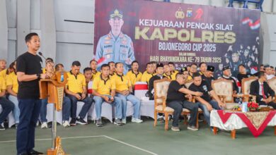 Rangkaian Peringatan Hari Bhayangkara Ke-79, Polres Bojonegoro Gelar Kejuaraan Pencak Silat