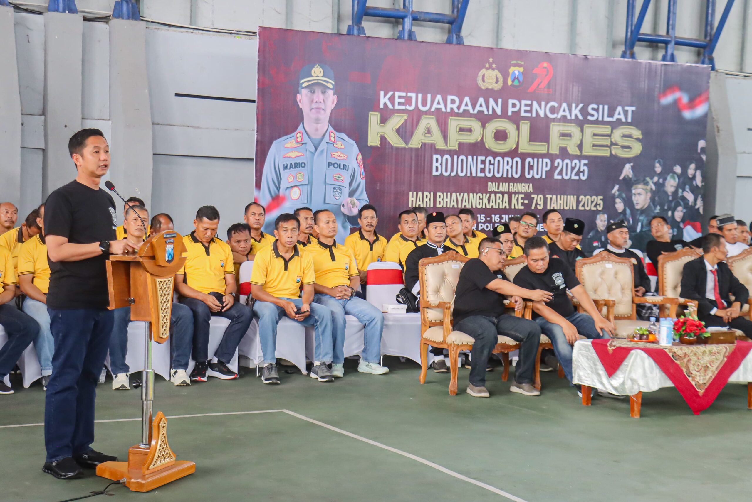 Rangkaian Peringatan Hari Bhayangkara Ke-79, Polres Bojonegoro Gelar Kejuaraan Pencak Silat