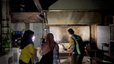 Terbakar, Rumah Yang Dipakai Dapur Sebuah Rumah Makan di Jalan Veteran, Bojonegoro Kota
