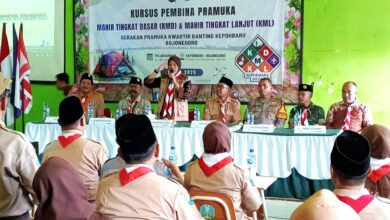 Wabup Bojonegoro Nurul Azizah Secara Resmi Membuka Kursus Pembina Pramuka, di LP Darul Ulum Nglumber, Kepohbaru