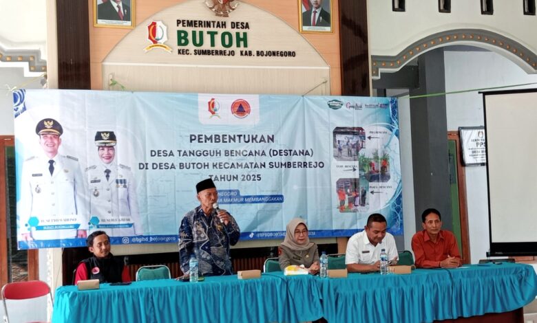Anggota DPRD Bojonegoro Sumari, Hadir di Acara Pembentukan Destana, di Balai Desa Butoh, Sumberrejo