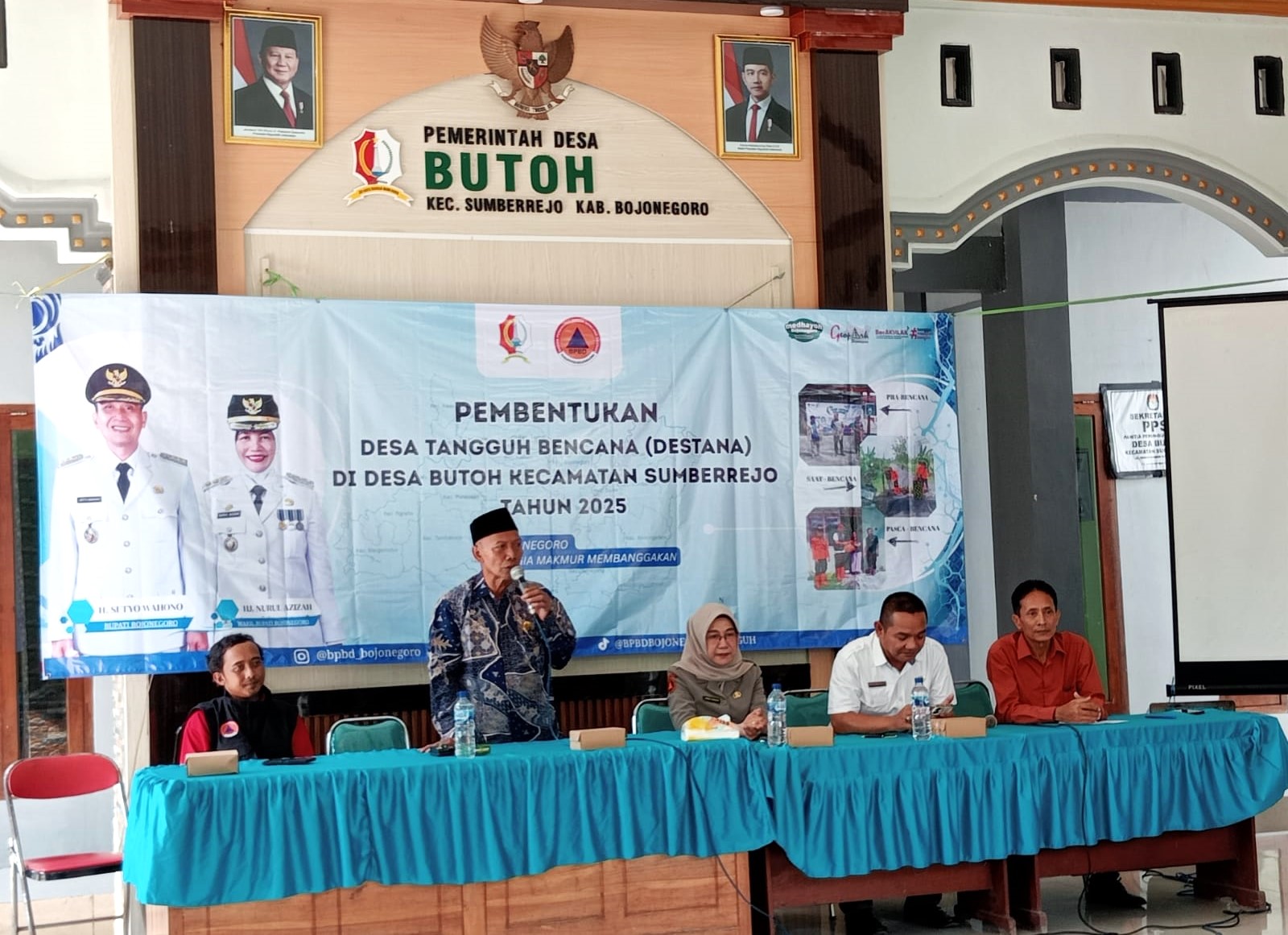 Anggota DPRD Bojonegoro Sumari, Hadir di Acara Pembentukan Destana, di Balai Desa Butoh, Sumberrejo