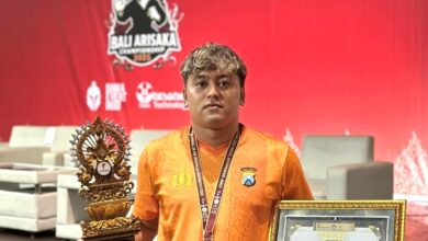 Bripda Sholeh Maulana Anggota Polsek Babat, Raih Emas di Kejurda Pencak Silat Piala Kemenpora Bali Arisaka Championship 2025