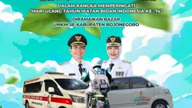 Ikutilah Fun Walk 1000 Bidan, Dirangkai Launching Senam Sehat BMM, Di GOR Dabonsia, Ngumpakdalem, Dander