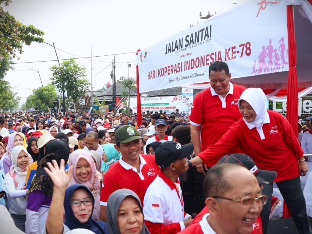 Jalan Santai, Menutup Rangkaian Acara Hari Koperasi Ke-78 Jawa Timur, di Bojonegoro