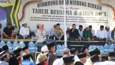 Kapolres Bojonegoro Hadiri Tahlil Akbar dan Doa Bersama, di Dusun Kendal, Desa Ngumpakdalem, Dander