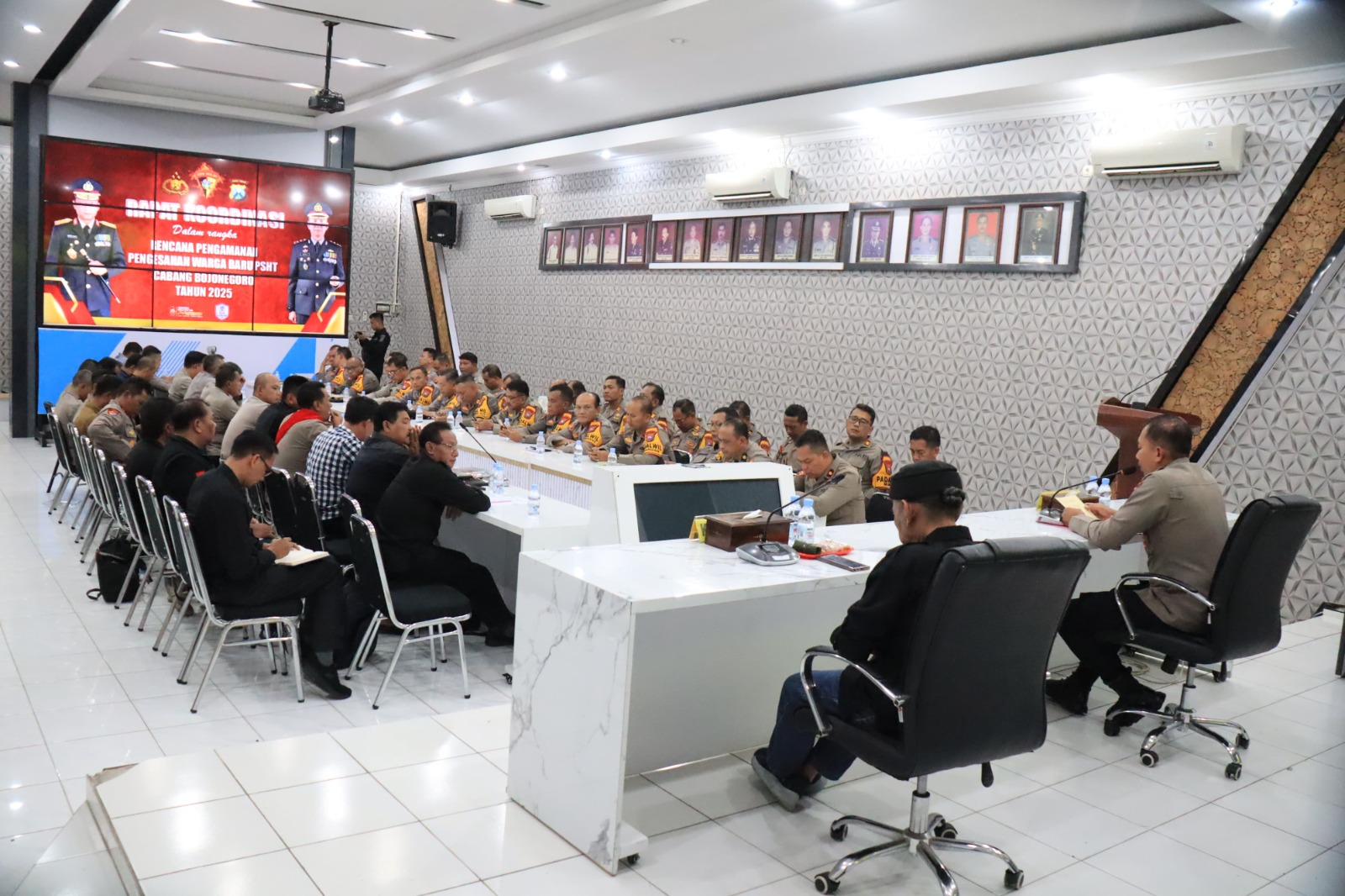 Jelang Pengesahan Warga Baru PSHT Cabang Bojonegoro Pusat Madiun, Polres Bojonegoro Gelar Rakor Pengamanan