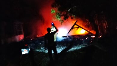 Kebakaran Rumah Di Dander, Diduga Dibakar Sendiri Oleh Anak Korban Yang Alami Gangguan Jiwa