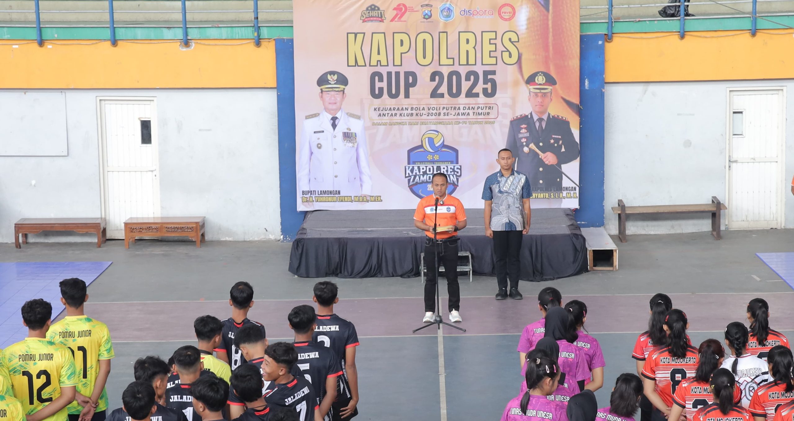 Kejuaraan Bola Voli Kelompok Umur Putra Putri, Kapolres Lamongan Cup 2025, Resmi Dibuka