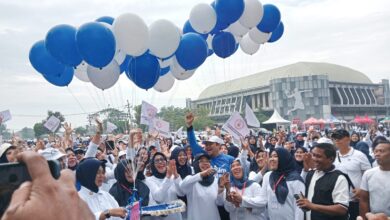 Meriahnya, Fun Walk 1000 Bidan dan Launching Senam Sehat BMM Yang Digelar IBI Cabang Bojonegoro