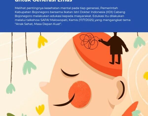 Pemkab Bojonegoro dan Ikatan Istri Dokter Indonesia Beri Edukasi Kesehatan Mental Untuk Generasi Emas