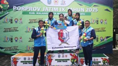 Porprov IX Jawa Timur 2025 Hampir Berakhir, Kontingen Bojonegoro Menambah Perolehan 2 Emas, 1 Perak dan 7 Perunggu