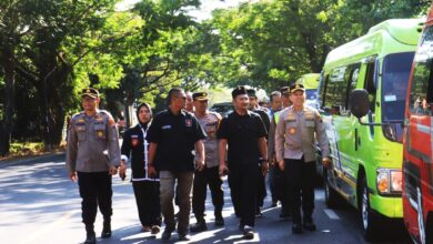 Ratusan Calon Warga Baru IKSPI Kera Sakti Bojonegoro, Hendak Ke Padepokan Pusat Madiun, Dikawal Polres Bojonegoro