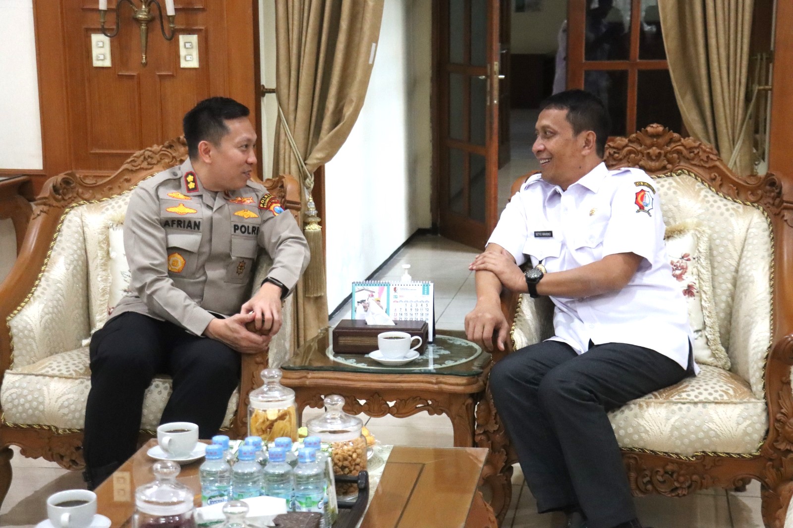 Resmi Jabat Kapolres Bojonegoro, AKBP Afrian Satya Permadi Langsung Bersilaturahmi Ke Bupati Bojonegoro Setyo Wahono