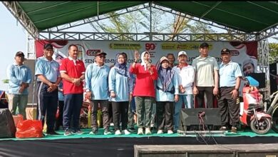 Senam BMM dan Jalan Sehat Tematik, Di Sugihwaras, Dihadiri Wabup Bojonegoro Hj Nurul Azizah