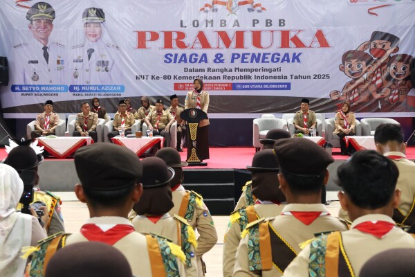 38 Regu Pramuka Bojonegoro, Ikuti Lomba Baris Berbaris Sebagai Ajang Pembentukan Karakter dan Disiplin