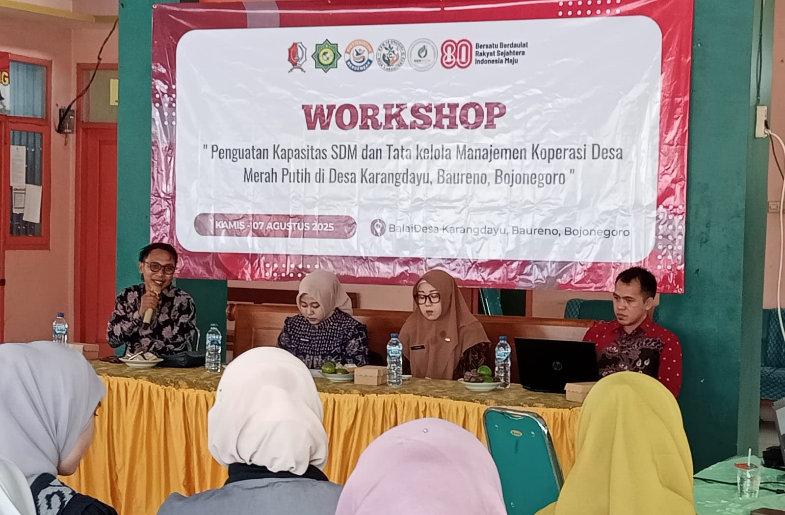 KKN Unugiri Bojonegoro 2025 Gelar Workshop Tentang Kopdes Merah Putih, di Desa Karangdayu, Baureno