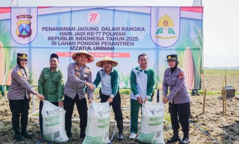 Polwan Polres Bojonegoro Peringati Hari Jadi Ke-77, Ditandai Tanam Jagung Dukung Ketahanan Pangan Polwan Polres Bojonegoro Peringati Hari Jadi Ke-77, Ditandai Tanam Jagung Dukung Ketahanan Pangan