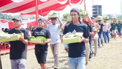 Warga Desa Soko, Temayang, Sediakan 30 Nasi Tumpeng Sebagai Ungkapan Syukur dan Terima Kasih Ke Satgas TMMD 125 Bojonegoro