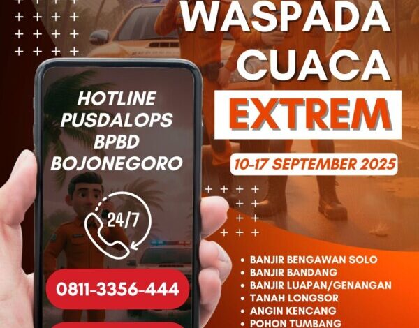 BPBD Bojonegoro Himbau Masyarakat Agar Waspada Dampak Cuaca Ekstrim Saat Beraktifitas di Luar Rumah BPBD Bojonegoro Himbau Masyarakat Agar Waspada Dampak Cuaca Ekstrim Saat Beraktifitas di Luar Rumah