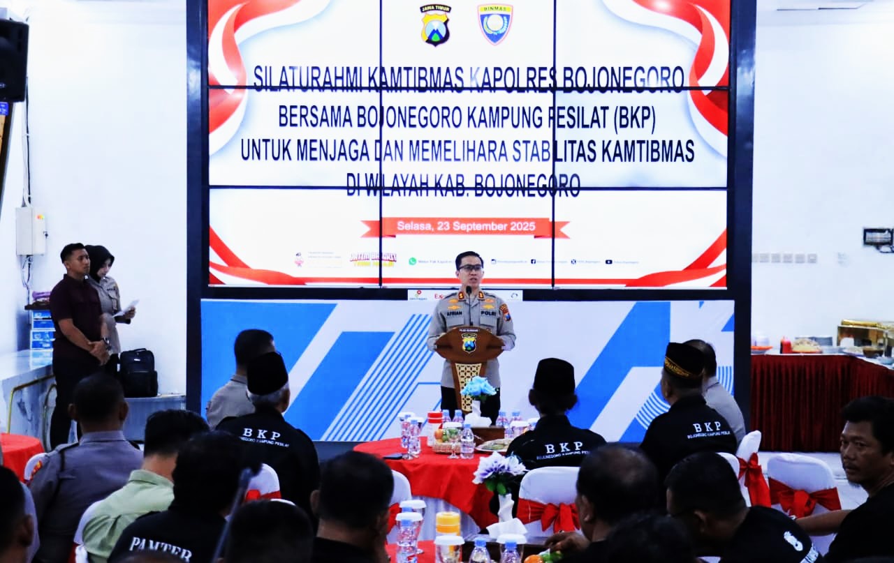 Kapolres Bojonegoro AKBP Afrian Satya Permadi Jalin Silaturahmi Kamtibmas Dengan Bojonegoro Kampung Pesilat