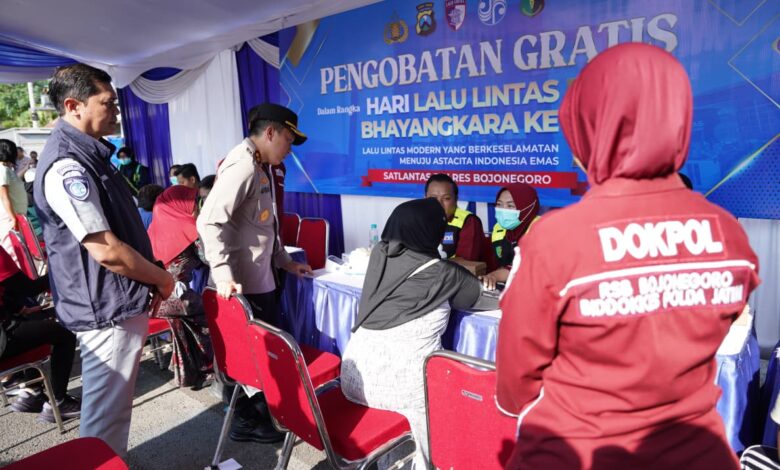 Satlantas Bojonegoro Gelar Pasar Murah dan Donor Darah Sambut Hari Lalu Lintas Bhayangkara Ke-70 Tahun 2025 Satlantas Bojonegoro Gelar Pasar Murah dan Donor Darah Sambut Hari Lalu Lintas Bhayangkara Ke-70 Tahun 2025