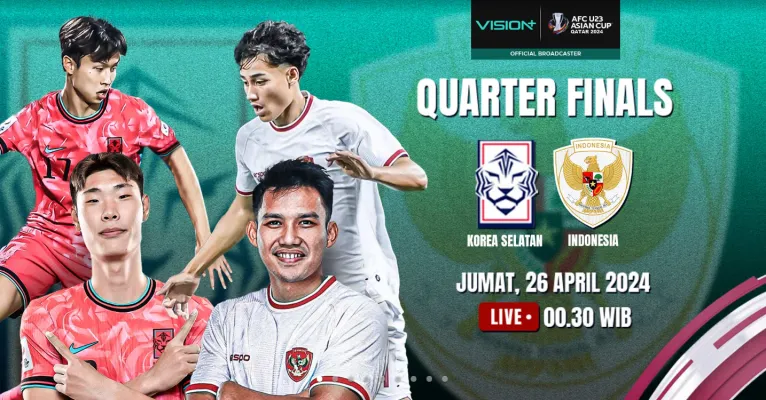 Indonesia U-23 vs Korea Selatan U-23: Duel Sengit Perebutan Tiket Piala Asia U-23 2026 – Simak Jadwal, Prediksi, dan Link Streaming! Indonesia U-23 vs Korea Selatan U-23: Duel Sengit Perebutan Tiket Piala Asia U-23 2026 – Simak Jadwal, Prediksi, dan Link Streaming!