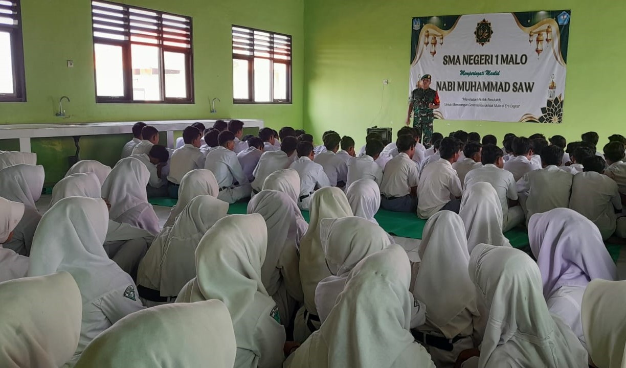 Babinsa Kodim 0813 Bojonegoro Secara Serentak Gelar Penguatan Bela Negara Bagi Para Pelajar