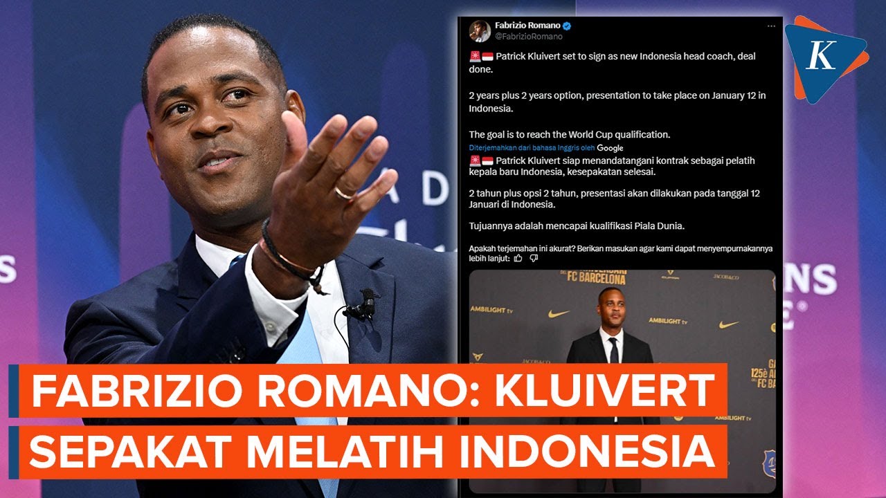 Patrick Kluivert Dipecat dari Timnas Indonesia, Fabrizio Romano Beri Komentar Mengejutkan!