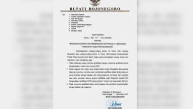 Bupati Bojonegoro H. Setyo Wahono Terbitkan Surat Edaran Untuk Cegah Korupsi