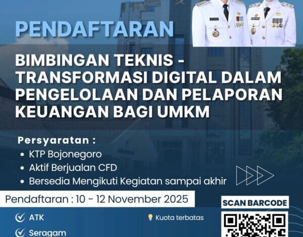 Pemkab Bojonegoro Buka Pendaftaran Bimtek Transformasi Digital Bagi Pelaku UMKM, di CFD