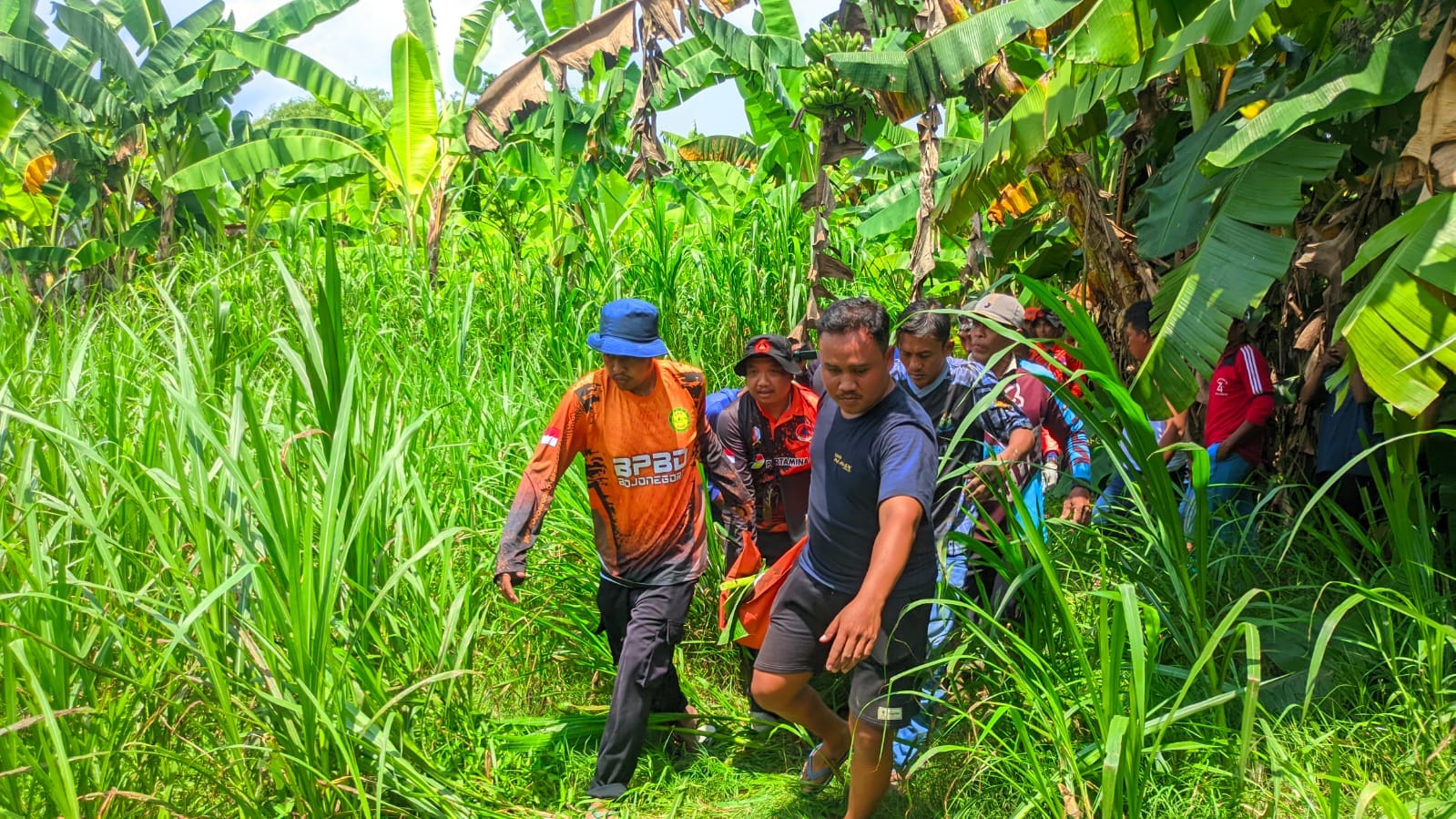 Saat Mencari Ikan, Seorang Warga Kanor, Ditemukan Tenggelam di Bengawan Solo, Turut Desa Ngadirejo, Rengel