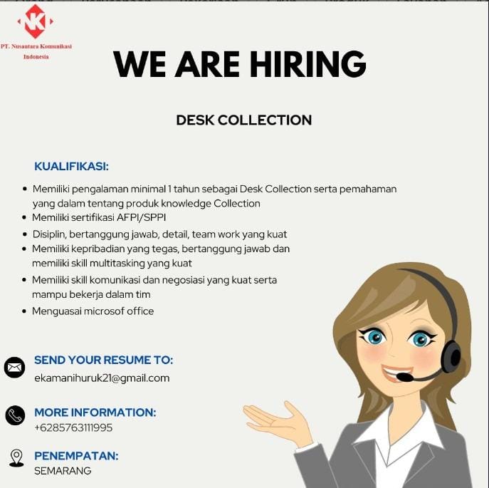 Desk Collection – PT Nusantara Komunikasi Indonesia (Semarang)