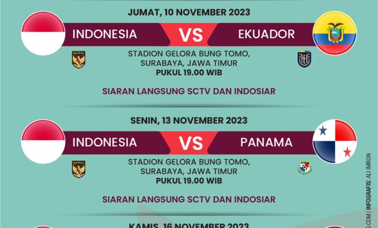 Jadwal dan Link Streaming Indonesia U-17 vs Brasil U-17 di Piala Dunia U-17 2025, Gratis: Garuda Muda Berjuang Demi Asa! Jadwal dan Link Streaming Indonesia U-17 vs Brasil U-17 di Piala Dunia U-17 2025, Gratis: Garuda Muda Berjuang Demi Asa!