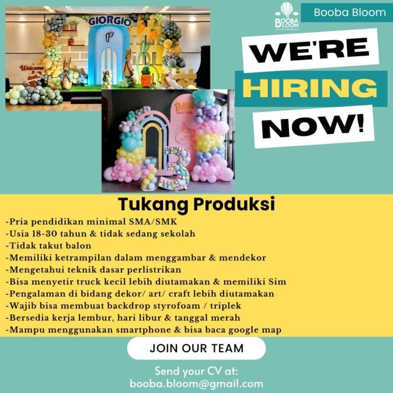 Lowongan Kerja Driver di Booba Bloom Semarang