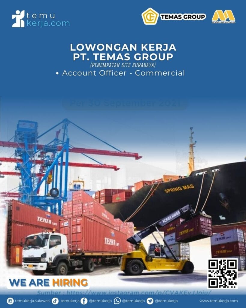 Lowongan Kerja Surabaya: PT Temas Tbk Membuka Peluang untuk Account Payable Officer dan Organization & People Development