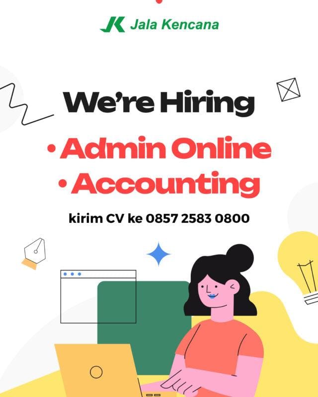 Peluang Karir: Admin Online di Jala Kencana, Semarang (Full-Time)