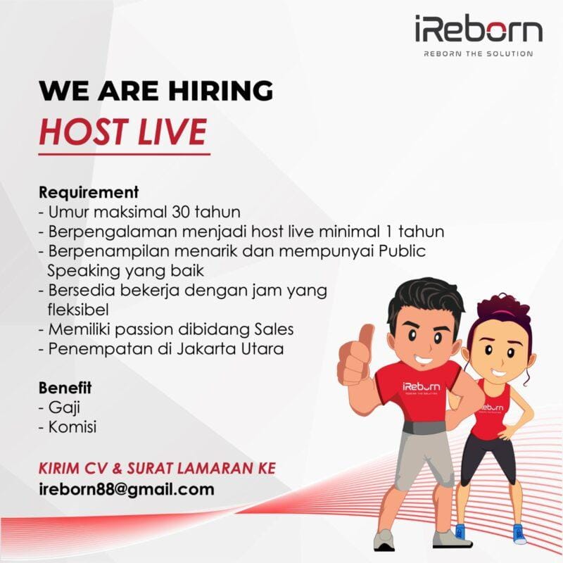 Peluang Karir di iReborn Semarang: Host Live & Supir