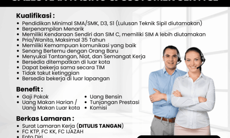 Peluang Karir di PT Fentura Windows Asia: Sales Canvasing, Staf Akuntansi & Pajak, Staf Purchasing, Admin Proyek/Estimator (Semarang)