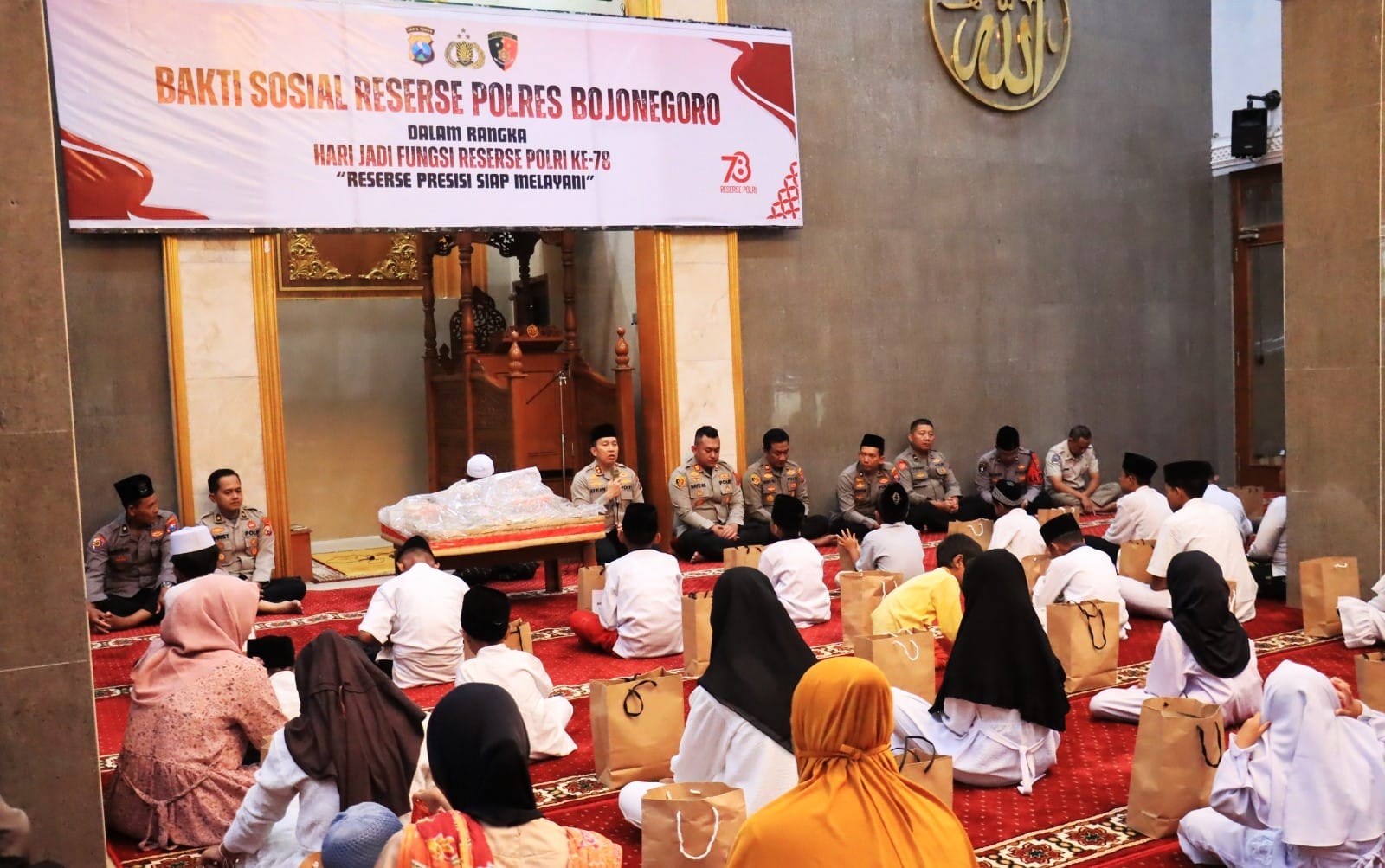 Hari Jadi Fungsi Reserse Ke-78, Satreskrim Bojonegoro Gelar Santunan Yatim dan Bagikan Paket Sembako