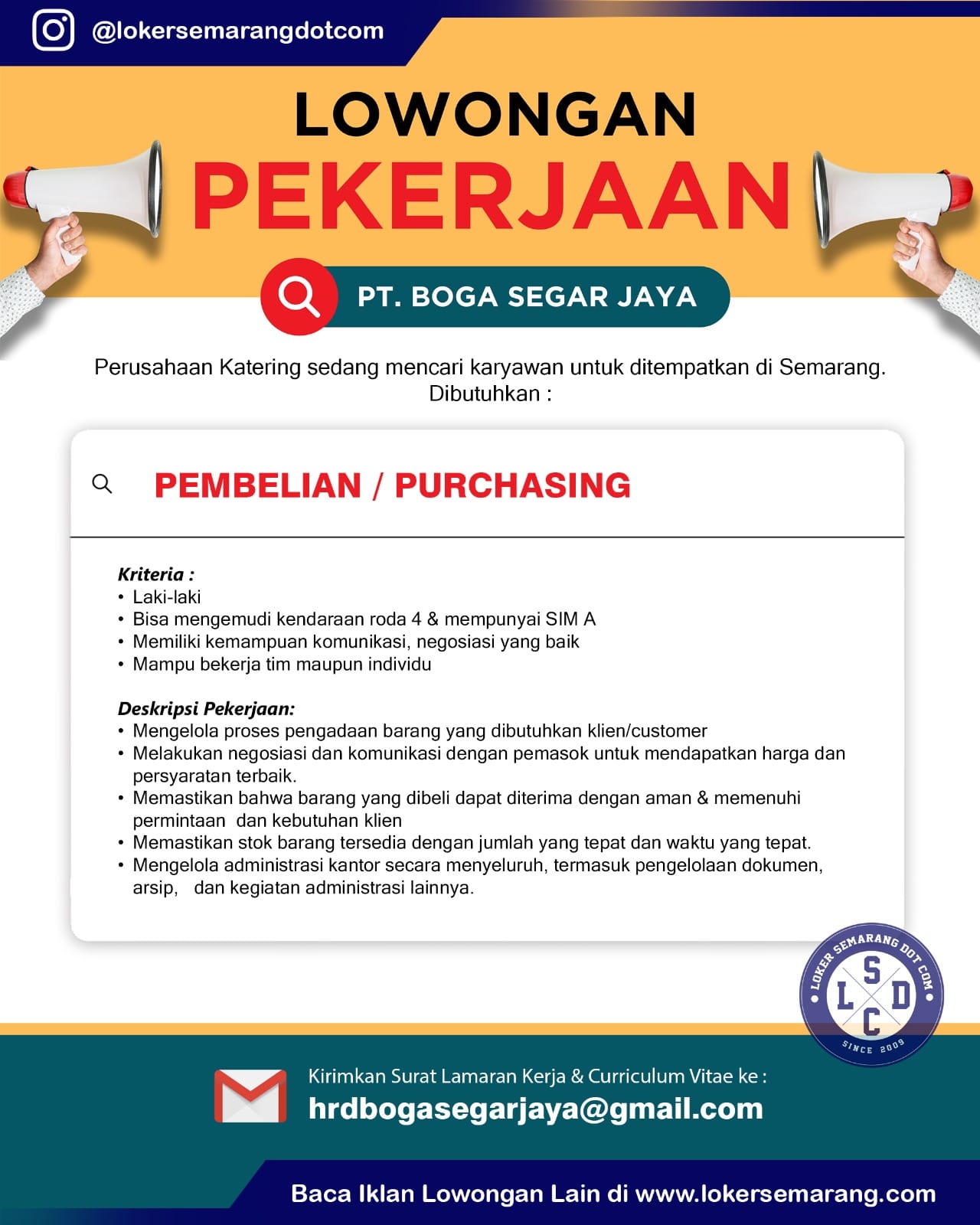 Lowongan Kerja Maintenance PT Roda Pasifik Mandiri Semarang – Desember 2025