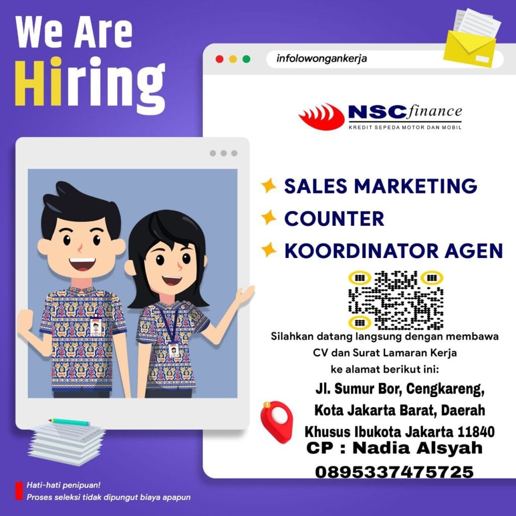 Lowongan Kerja Marketing Specialist di NSC Finance Semarang: Raih Karir Gemilang di Industri Pembiayaan!